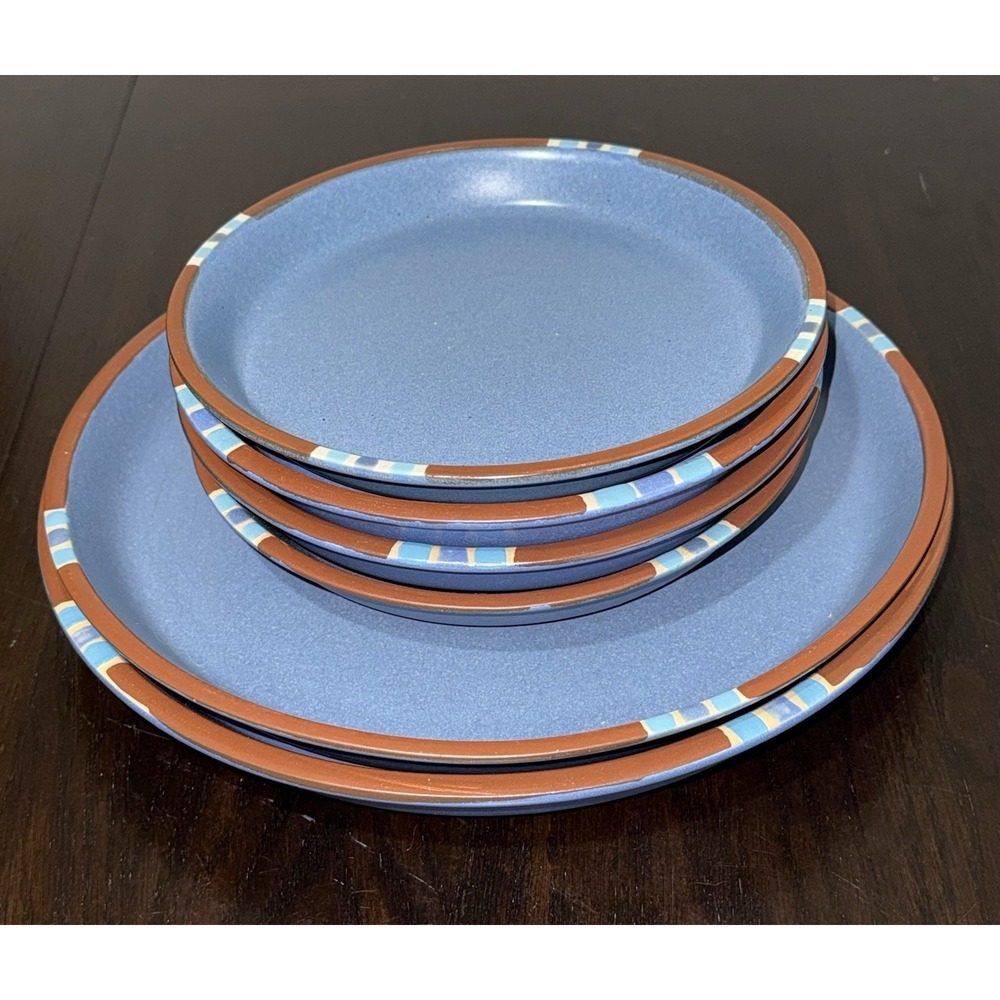 DANSK INT'L DESIGNS MESA SKY BLUE 2 DINNER PLATES & 4 SALAD PLATES
